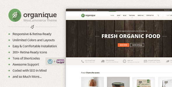 Organique v1.11.3 - WordPress Theme For Healthy Food Shop