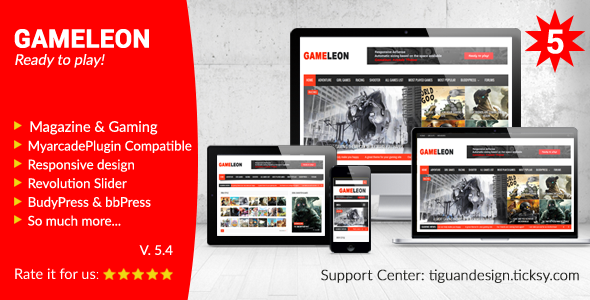 Gameleon v5.4 - WordPress Magazine & Arcade Theme