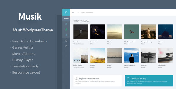 Musik v2.3.3 - Responsive Music WordPress Theme