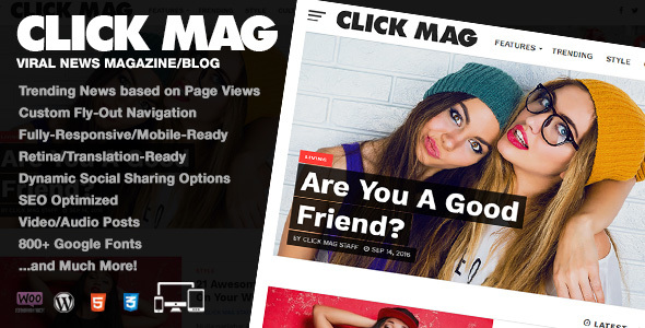 Click Mag v1.07.0 - Viral WordPress News Magazine/Blog Theme