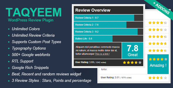 Taqyeem - WordPress Review Plugin v2.2.3