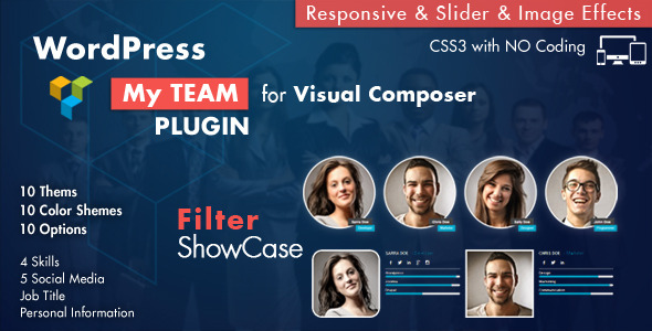 Team Showcase for Visual Composer Plugin v3.1