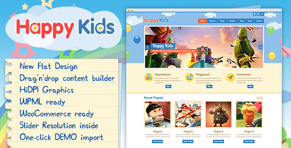 Happy Kids v3.4.0 - Children WordPress Theme