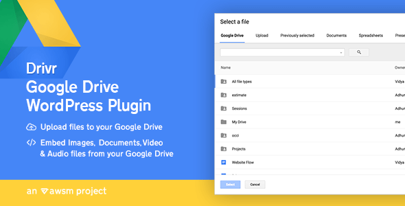 Drivr - Google Drive Plugin for WordPress
