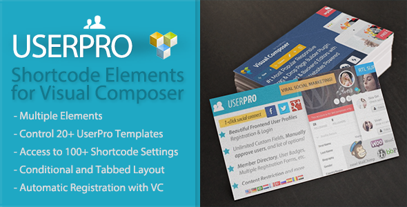 UserPro Shortcode Elements for Visual Composer v1.1.2
