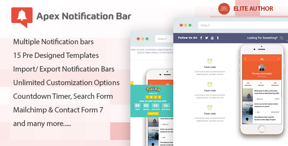 Apex Notification Bar v1.0.4 - Responsive Notification Bar