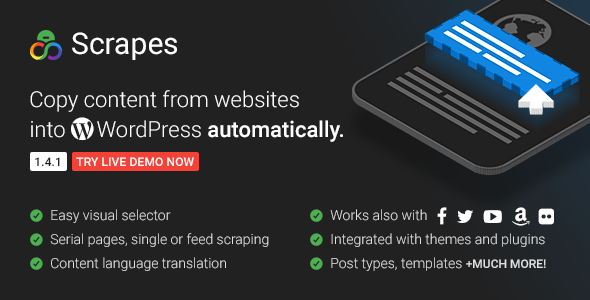 Scrapes v1.4.1 - Web scraper plugin for WordPress