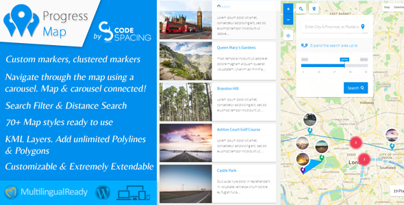 Progress Map Wordpress Plugin v3.2.1