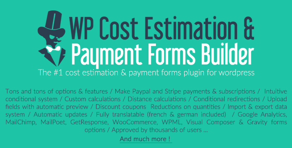 WP Cost Estimation & Payment Forms Builder v9.585
