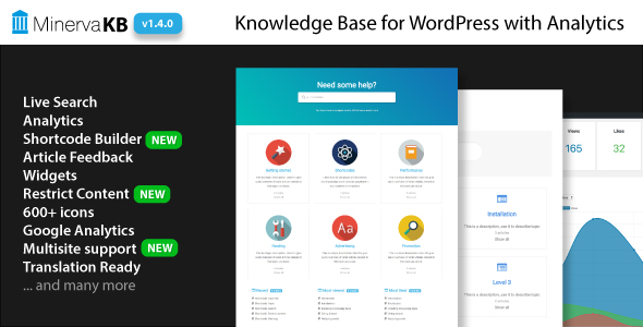 MinervaKB v1.4.1 - Knowledge Base for Wordpress with Analytics