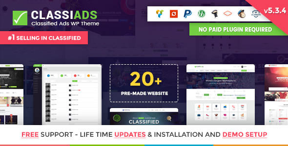 Classiads v5.3.4 - Classified Ads WordPress Theme