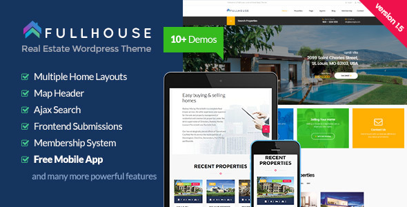 FullHouse v1.8.1 - Real Estate Responsive WordPress Theme
