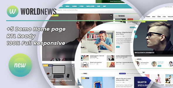 WorldNews v1.4 - Magazine RTL Responsive WordPress