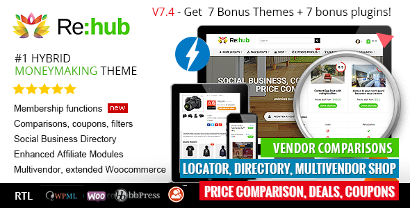 REHub v7.4 - Price Comparison, Business Community