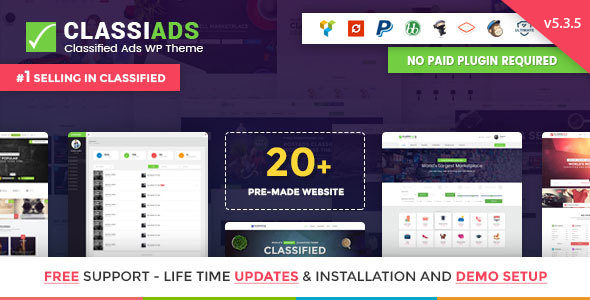 Classiads v5.3.5 - Classified Ads WordPress Theme