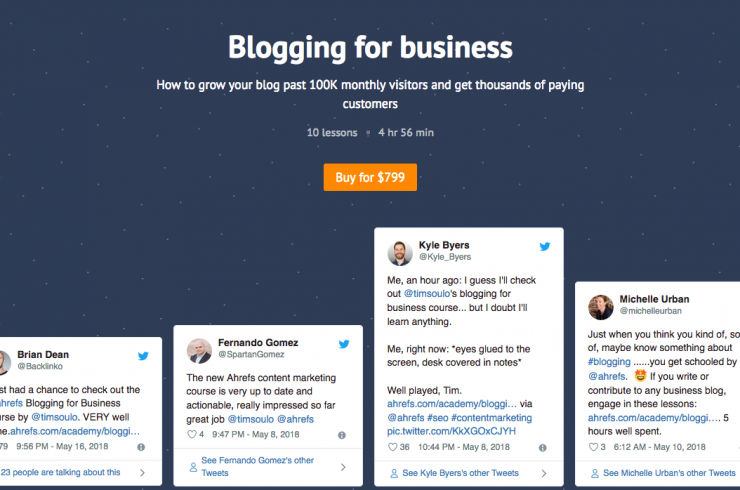 Ahrefs Academy – Blogging for business