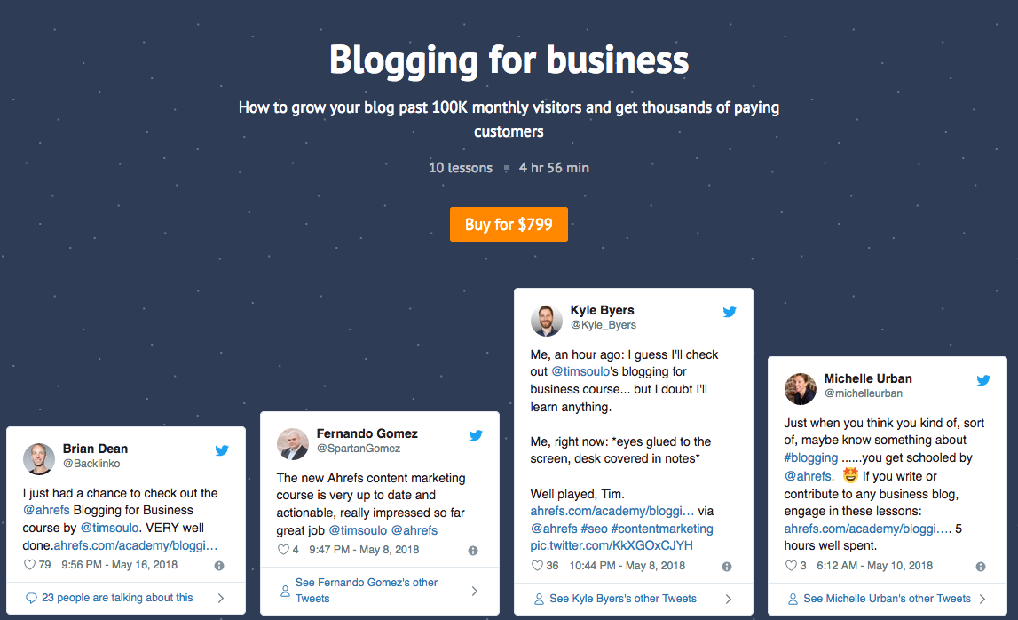 Ahrefs Academy – Blogging for business