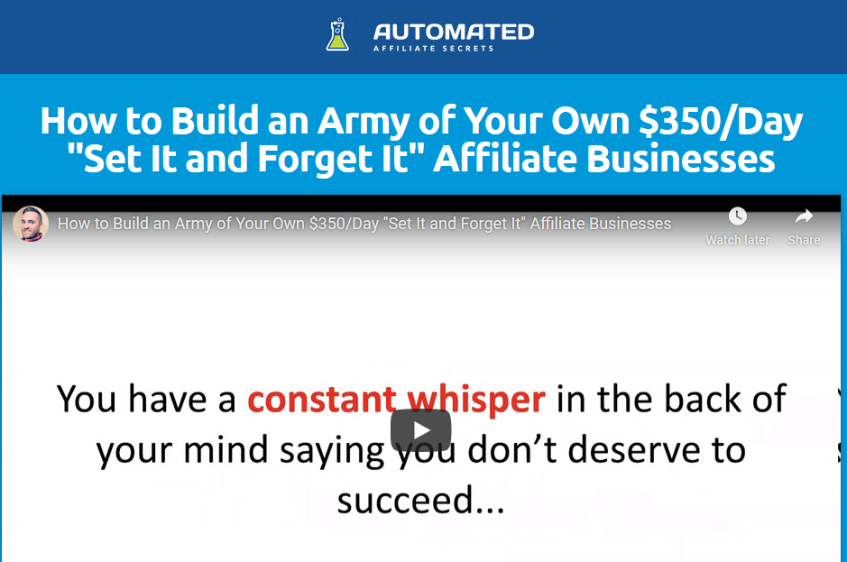 Duston McGroarty – Automated Affiliate Secrets