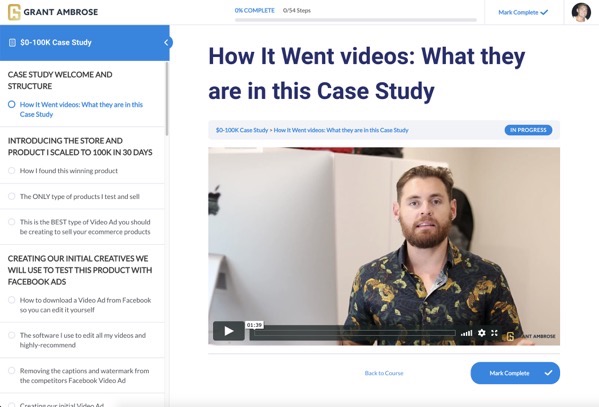 Grant Ambrose – 0-100K Case Study