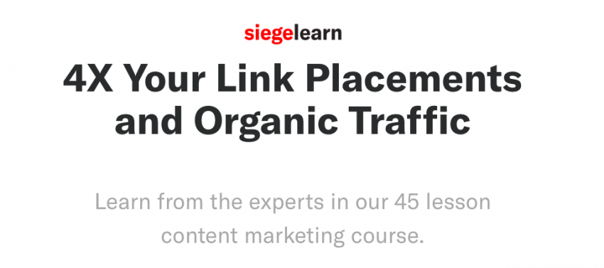 SiegeLearn – Content Marketing Course