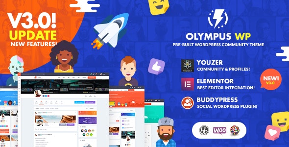 Olympus v3.40 - Powerful BuddyPress Theme for Social Networking