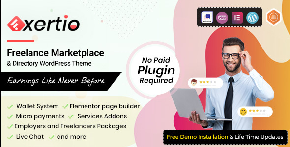 Exertio v1.0.6 - Freelance Marketplace WordPress Theme