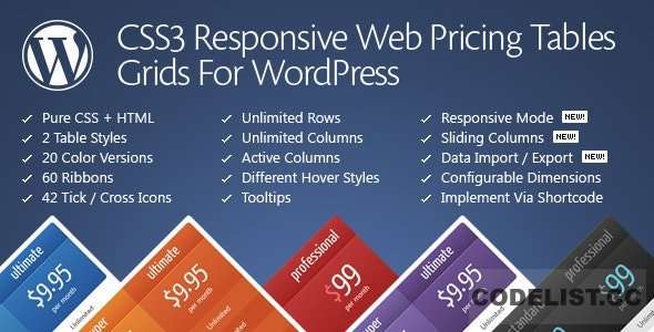 CSS3 Responsive Web Pricing Tables Grids v11.4