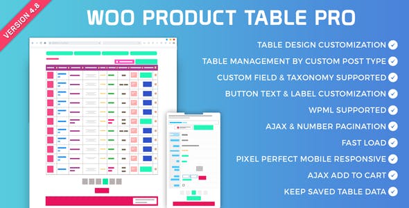 Woo Product Table Pro v7.0.7 - WooCommerce Product Table view solution