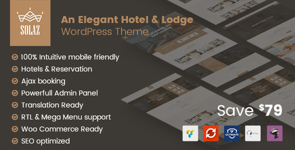 Solaz v1.2.2 - An Elegant Hotel & Lodge WordPress Theme