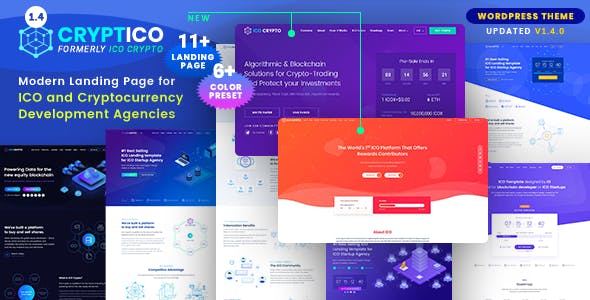 Cryptico v1.4.9 - ICO Crypto Landing & Cryptocurrency Theme