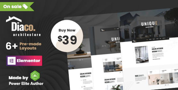 Diaco v1.5 - Architecture & Interior Design Elementor WordPress Theme