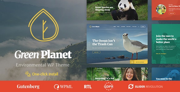 Green Planet v1.0.9 - Ecology & Environment WordPress Theme