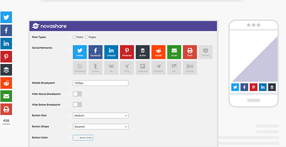 Novashare v1.1.8 - WordPress Social Sharing Plugin