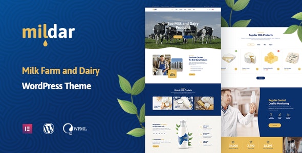 Mildar v1.0.2 - Dairy Farm & Milk WordPress Theme