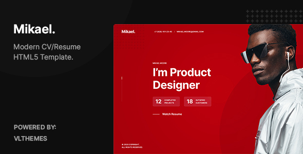 Mikael v1.0.4 - Modern & Creative CV/Resume WordPress Theme
