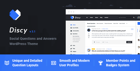 Discy v4.5.2 - Social Questions and Answers WordPress Theme