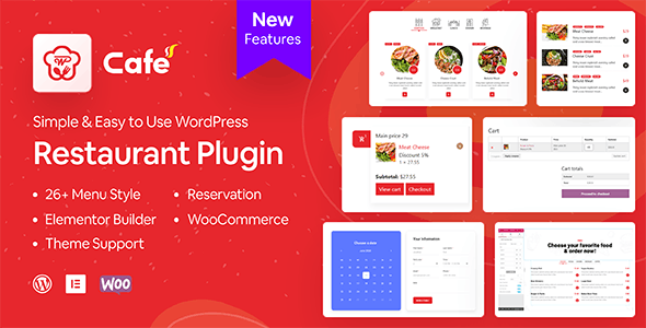 WP Cafe v1.3.6 - Restaurant Reservation, Food Menu & Food Ordering for WooCommerce