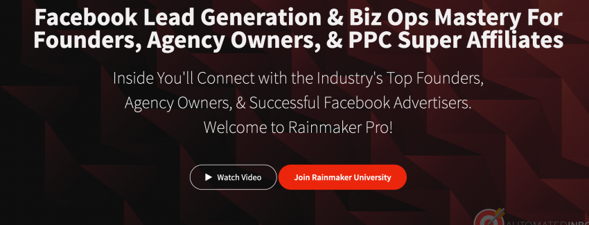 Rainmaker University – Facebook Ads For Lead Generation