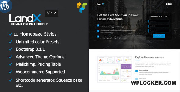LandX v1.9.5 - Multipurpose Wordpress Landing Page
