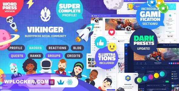 Vikinger v1.9.7.5 - BuddyPress and GamiPress Social Community