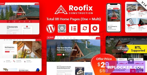 Roofix v2.0.5 - Roofing Services WordPress Theme