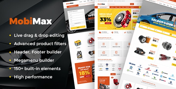 Mobimax v4.9 - Auto Parts WordPress Theme + WooCommerce Shop
