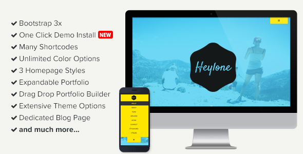 Heylone v2.2 - One Page Parallax WordPress Theme