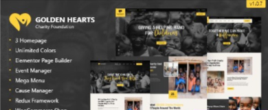 Golden Hearts v1.0.7 - Fundraising & Charity WordPress Theme