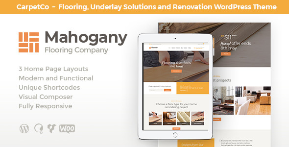 Mahogany v1.1.3 - Flooring Company WordPress Theme