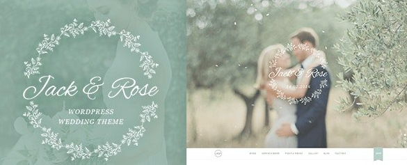 Jack & Rose v1.5.9 - A Whimsical WordPress Wedding Theme