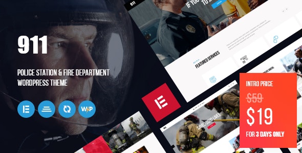 911 v1.0 - Police Station & Fire Department WordPress Theme