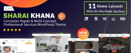 Sharai Khana v1.2.9 - Computer Repair & Multi-Concept Professional Services WordPress Theme