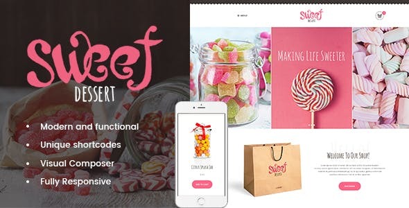 Sweet Dessert v1.1.6 - Sweet Shop & Cafe WordPress Theme
