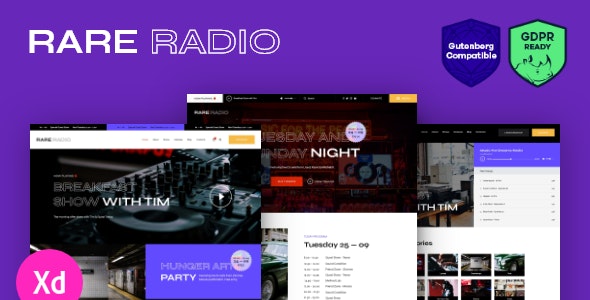 Rare Radio v1.0.7 - Online Music Radio Station & Podcast WordPress Theme